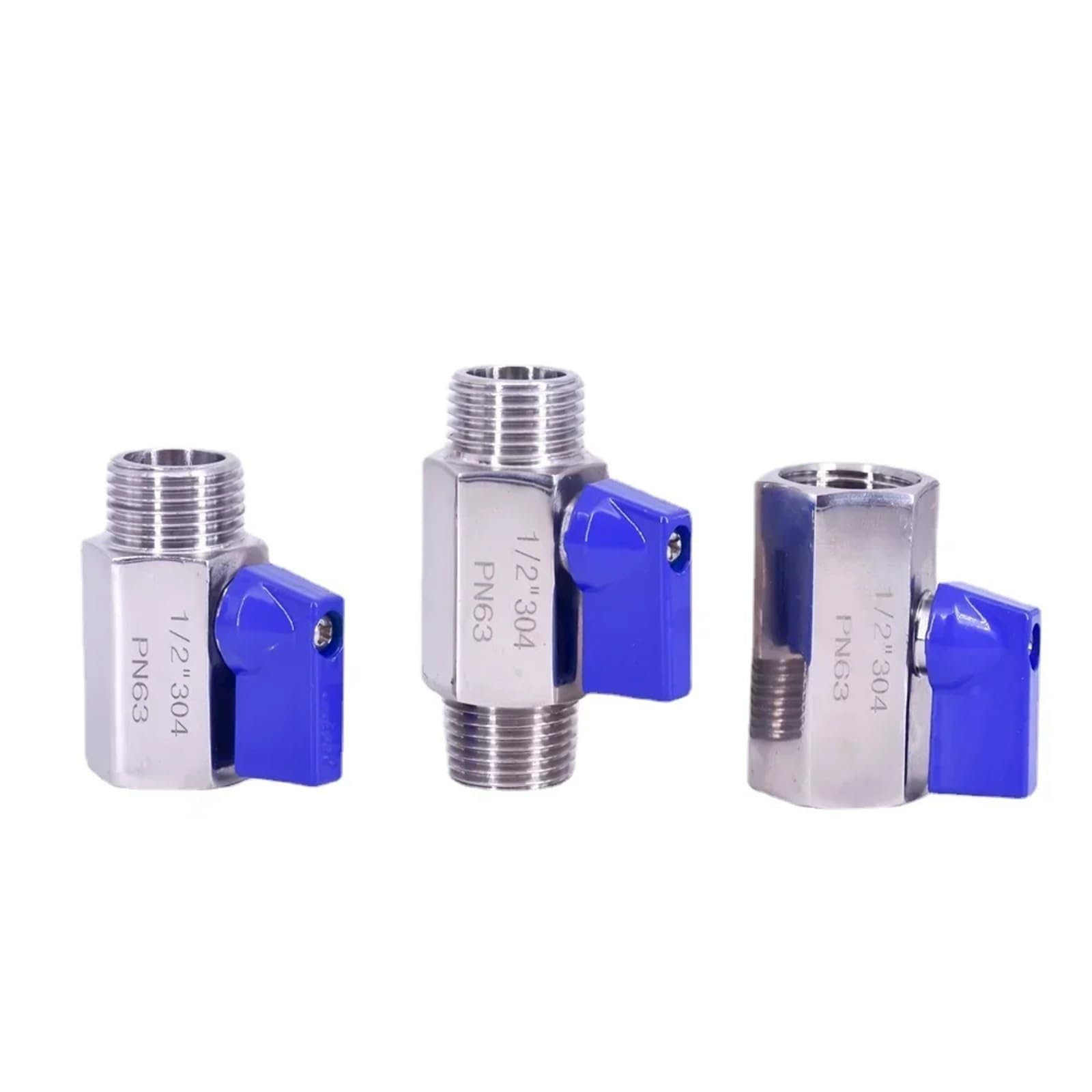 Mini vanne à boisseau sphérique mâle 1/8 BSP inox 304 homebrew