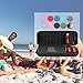 co2CREA Hard Travel Case Replacement for JBL Flip 7 Flip 6 FLIP 5 Waterproof Portable Bluetooth Speaker (Black Case + Inside Black)