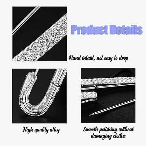 Qkari 5 Pcs Jeans Button Pins，Fashion Pearl Brooch，No Sewing, Detachable Jeans Button Pins，Sweater Cape Clip Pearl Brooch Waist Pants Extended Safety Pin. (Black White Pearl) #TOP4