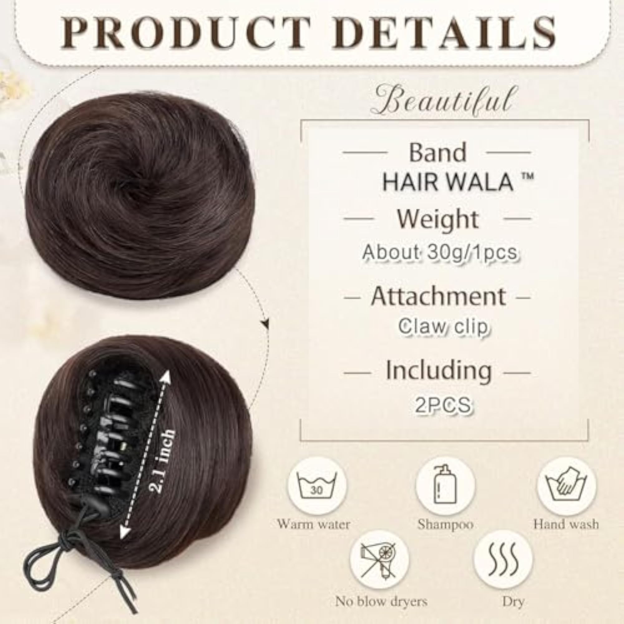 Mini Claw Clip in Bun Extension for Women