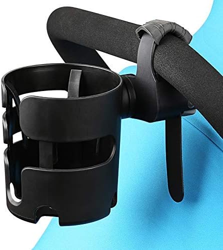 Accmor Stroller Cup Holder with Adjustable Strap, 360 Degree Rotatable Universal Cup Holder for Uppababy, Nuna, Doona Stroller, Cup Holder for Stroller, Wheelchair, Walker, Rollator