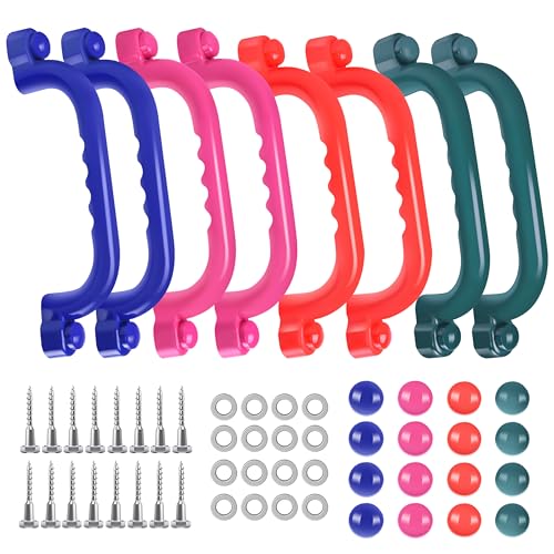 Charmofun 8PCS Handgriffe Spielturm, Sicherheitsgriff für Schwangere Kinder Senioren, Klettergerüst Haltegriffe Outdoor Indoor, Rutschfeste Sicherheitsgriffe für Spielplatz Baumhaus (4Stück-A) Charmofun 8PCS Handgriffe Spielturm, Sicherheitsgriff für Schwangere Kinder Senioren, Klettergerüst Haltegriffe Outdoor Indoor, Rutschfeste Sicherheitsgriffe für Spielplatz Baumhaus (4Stück-A)