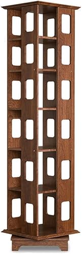 Estantería creativa giratoria de 360, estante multicapa simple y moderno, estantería de madera, para sala de estar, estudio y oficina