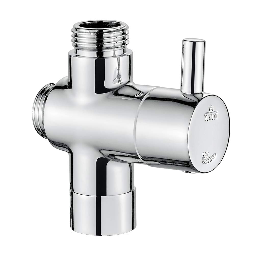 Valvola Deviatrice 3 Vie Doccia | Ottone Cromato | G1/2 20mm | Per Doccia Portatile E Fissa - Foto 3