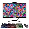 STGSivir Computadora de escritorio todo en uno, pantalla FHD de 21.5 pulgadas, Intel Core i5 de hasta 3.6 GHz, memoria 16G, SSD 512G, WiFi 5, Bluetooth, teclado y mouse RGB, cámara web, Windows 11 Home