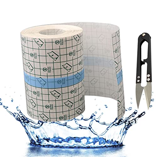 VEGCOO Tattoo Folie, Transparent Tattoo Zubehör Wasserdicht, 15CM* 2M Klebstoff Tattoo Pflaster Schweißfest Für Tattoo Zweite Haut/Wunden