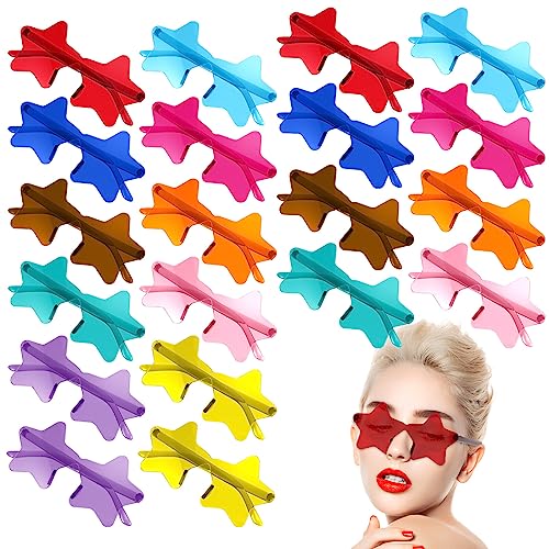 Lunettes de soleil étoiles sans monture légères pour accessoiriser les tenues de groupe