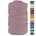 Produktbild Netuno 1x Makramee Garn Altrosa 5 mm 100 m Baumwollkordel mit Baumwollkern Textilgarn Kordelband Naturgarn Naturbaumwolle Garn für Makramee Baumwollgarn Dekoschnur farbig Cotton Cord Macrame