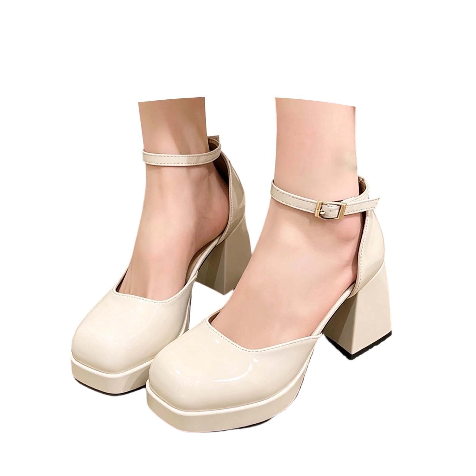 Scarpe Oktoberfest Donna Sandali Platform Tacco Grosso Cinturino | Sandali Dirndl con plateau e cinturino singolo, scarpe estive eleganti stile bavarese per festa, vacanza e cerimonia