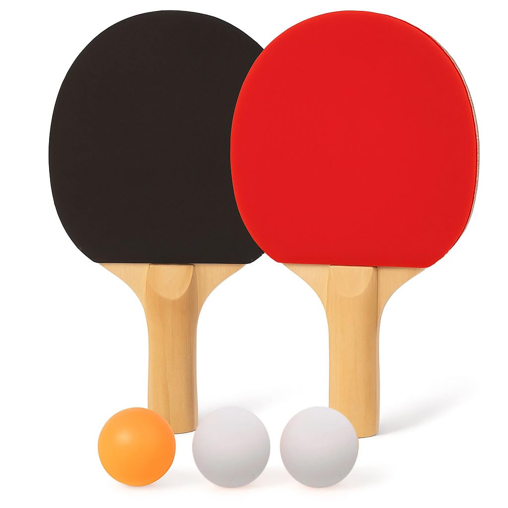Ciko Table Tennis Bat Set with 3 40+mm White or Yellow TT Balls for Beginner-image-32