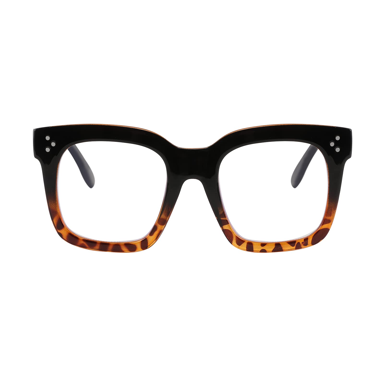 FEISEDY Blue Light Blocking Reading Glasses Oversized Readers Designer Luxury Square Eyewear Frame B2695FR