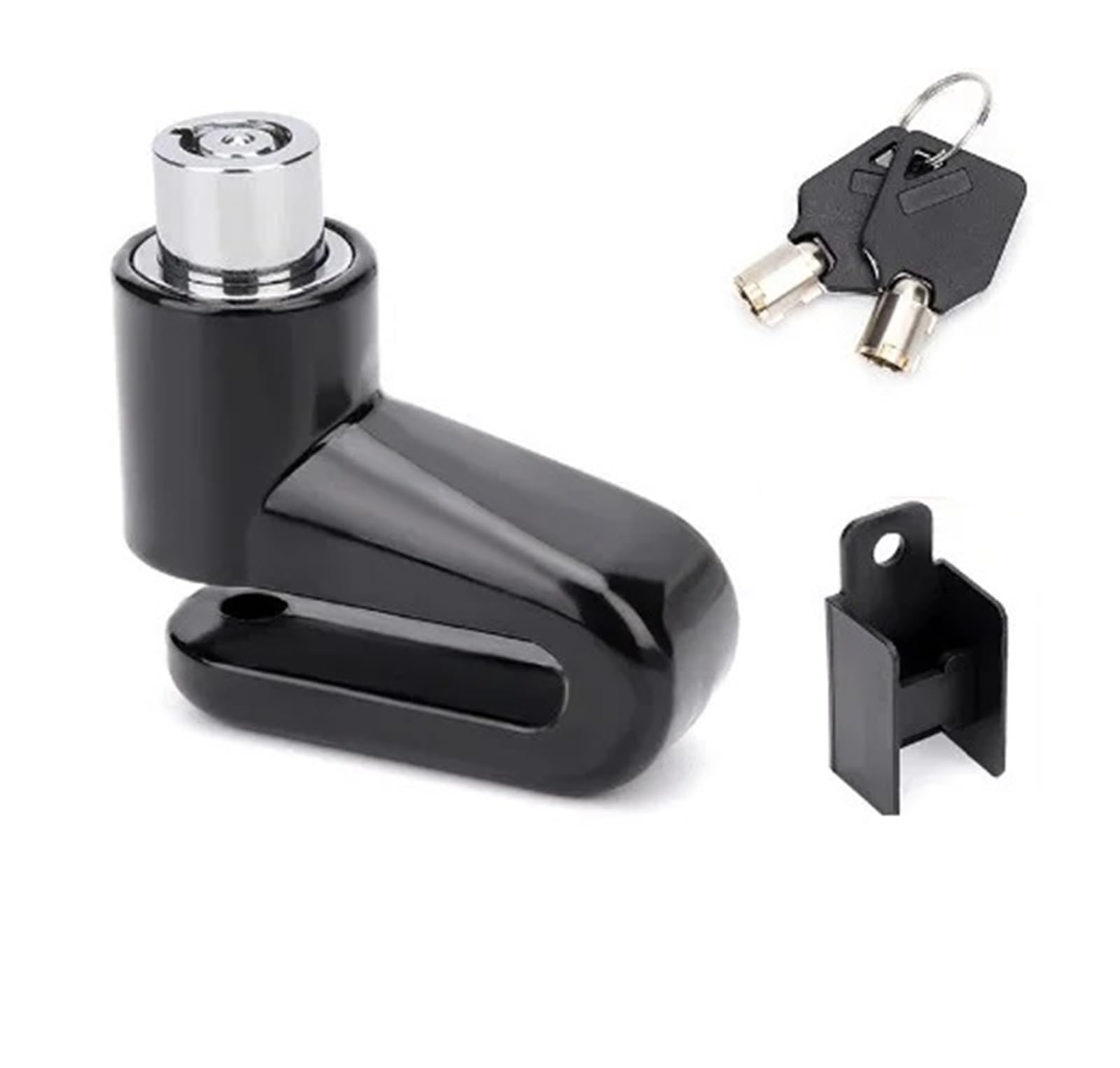 Hydbcnp Black Motorcycle Handlebar Lock Motorcycle Anti-Theft Lock Wheel Disc Brake Padlock With 2 Keys Motorbike Lock Security(Black)