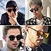 NIDOVIX Polarized Square Sunglasses for Women Men Vintage Fashion Classic Square Sun Glasses UV400 Protection Shades (Brown Stripe/G15)