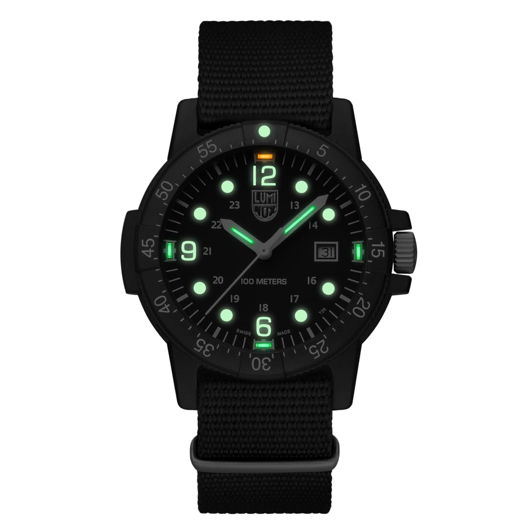 Luminox - Sea Bass X3.BZ01.1 - Orologio subacqueo uomo - Orologi per Uomo - 44mm - Quarzo svizzero - Resistente all'acqua 100M - Cristallo minerale - Cassa CARBONOX - Sempre visibile - Swiss Made