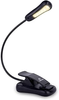 Vekkia 3000K Warm LED Book Light Rechargeable-Book-Light-Reading in Bed at Night,3 Brightness,Reading-Light Easy Clip on.
