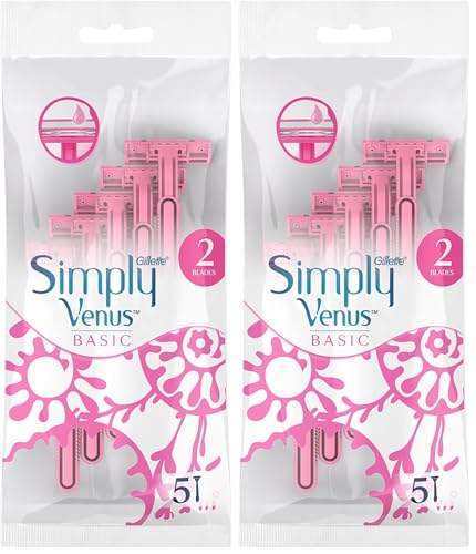 Gillette Venus Simply Venus 5 Rasoirs Jetables à...
