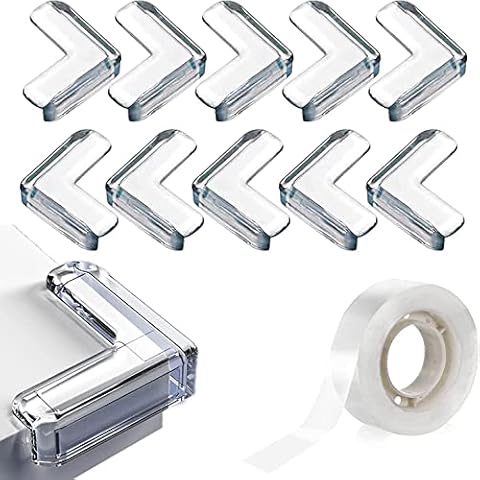 Corner Protectors for Kids, Fenxyo Corner Guards Baby Safety Furniture Table Sharp Corner Protection, Double Protection Adhesive Tape to Avoid Pull Off by kids (10 Pack) Cover
