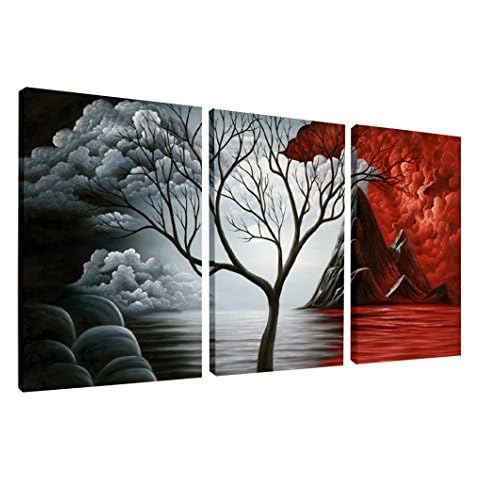 Wieco Art The Cloud Tree - Peinture à l'huile Cover