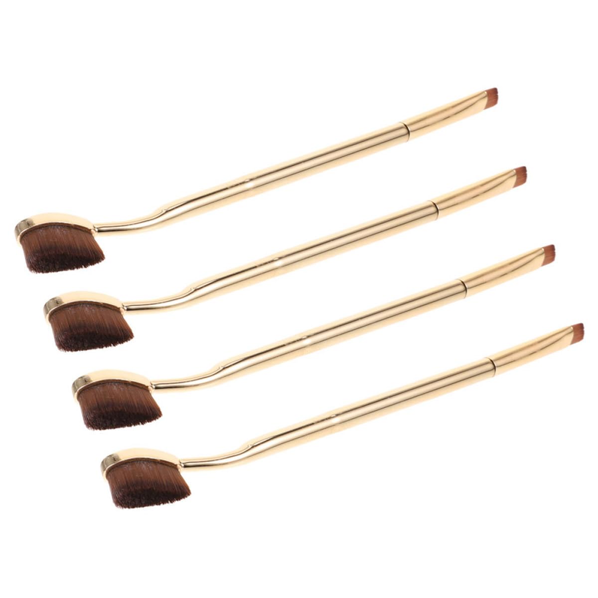 4pcs Double-ended Concealer and Eye Makeup Brushes Angled Foundation under Eye Blending Brush Set for Women Professional Cosmetic Application