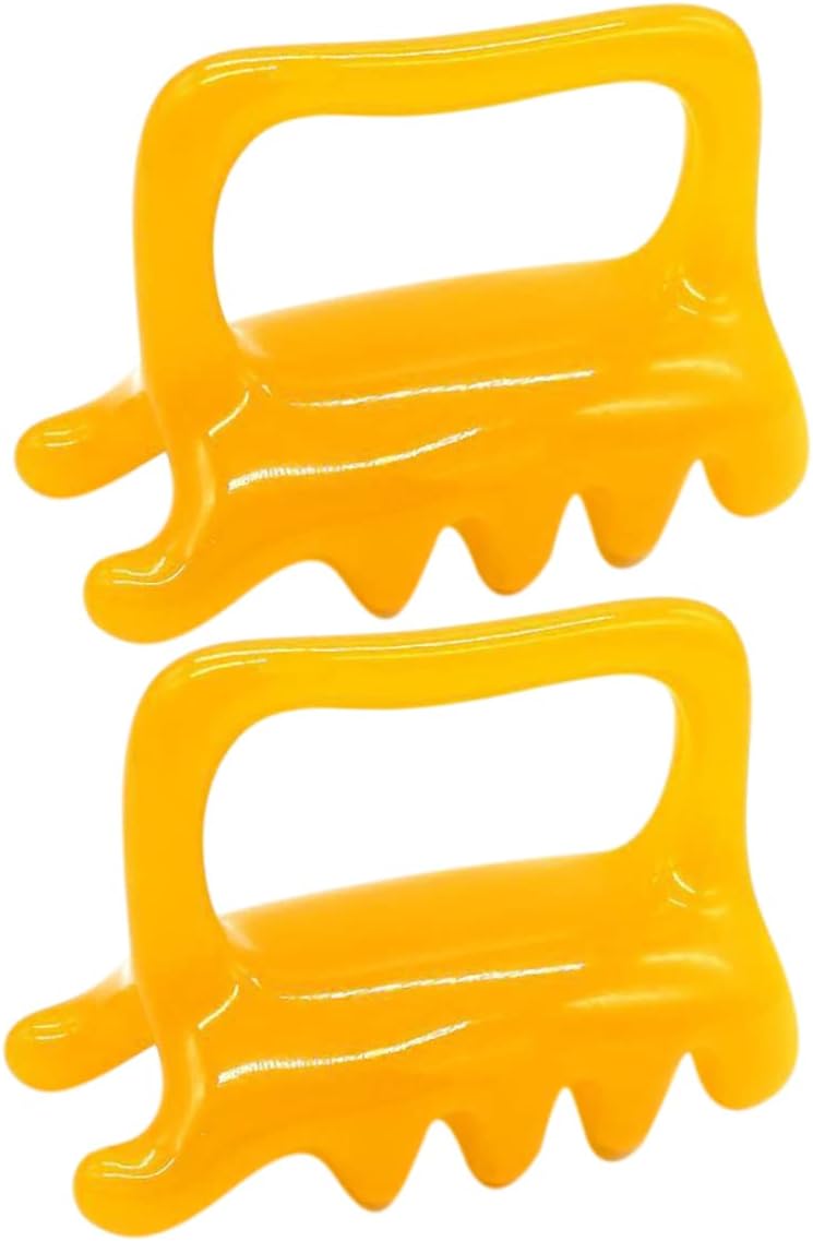 VICASKY 2Pcs Beeswax Resin Back Massage Tools Smooth Body Massagers for Neck Shoulder Relaxation Stress Relief Comfortable Skin Friendly Design