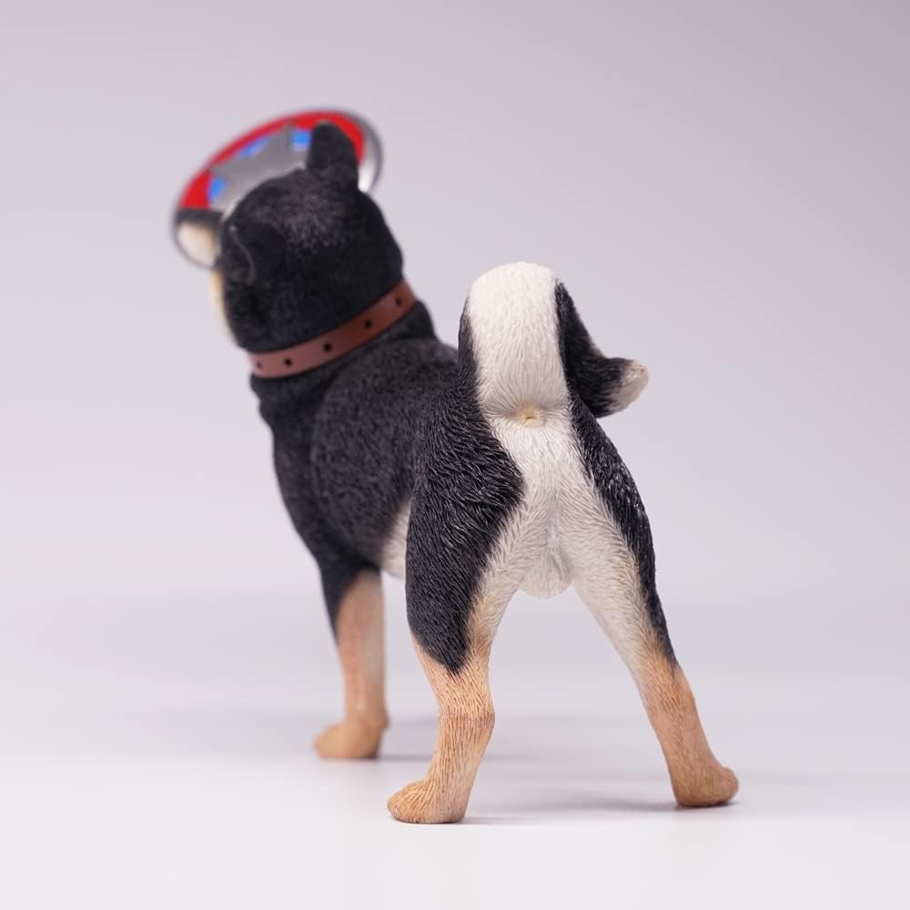 MMOS X JXK Shiba Inu Dog Decorations, Home Décor Dog Figurines for Desktops,Durable Polyresin with Intricate Details for Dog Lovers, Black