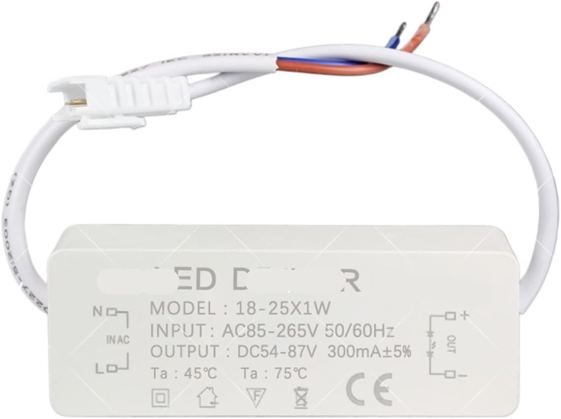 1PCS LED Power Driver Adapter AC85-265V(18-25W(300mA))