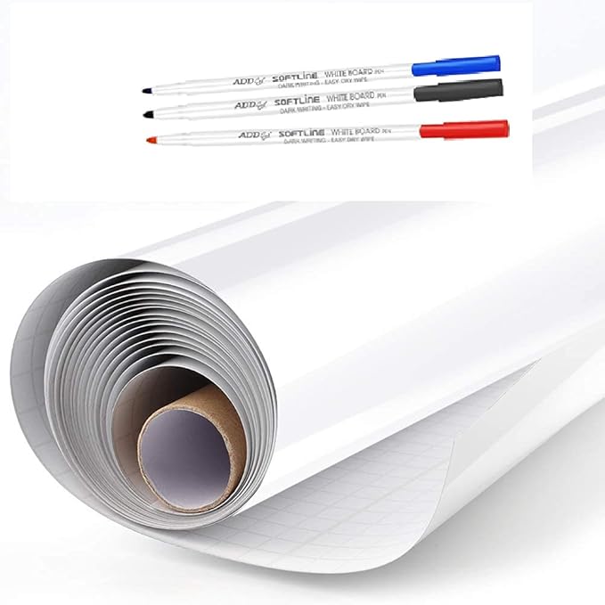 Whiteboard Sticker Paper Sheets, Easy Peel Stick Dry Erase Contact Paper Upgrade 10 Ft X 16 INCH
