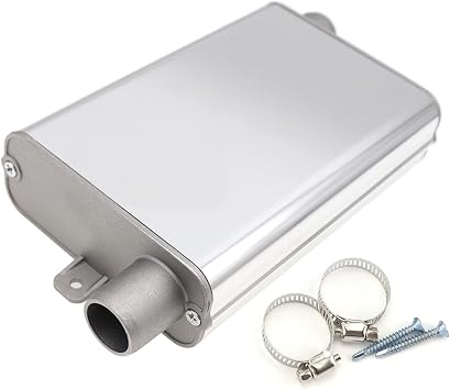 24mm Diesel Heater Exhaust Muffler Parking Air Heater Muffler Silencer Generator Exhaust Muffler Kit with Clamp Fits For Eberspacher Webasto Air Heater, for Chinese Diesel Heater