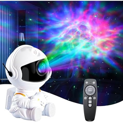 Astronaut Light Projector, Galaxy Projector for Bedroom with Remote Control, Star Projector Galaxy Light, Night Light for Kids Room Decoration, Spaceman Light Projector for Children and Adults Cover