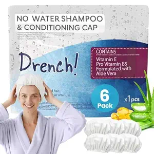 Drench No Rinse Waterless Shampoo Caps - 6 Count