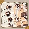 20 Pieces Christmas Pine Cones Decorations Picks, 2 Inch Natural Pine Cones Snow Tipped with Wired Picks White Craft, for Xmas Tree Garland Wreath Ornaments Pinecones Decorating #3