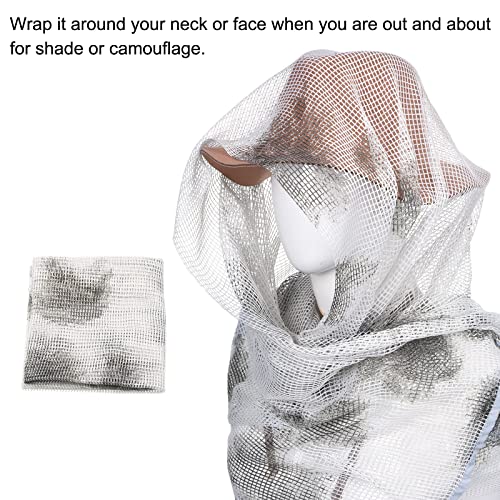 PATIKIL 71"x35" Camouflage Netting Camo Scarf, Snow Camo Nylon Mesh Scarf for Outdoor Enthusiasts Unisex, Multicolor - Image 4