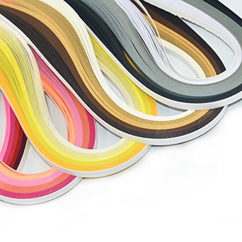 900Pcs Paper Quilling Strips Set, 9 Colors Paper Quilling For Decorating Cards, Gift Bags, Picture Frames And Scrapbooking Width 5Mm Length 39Cm (0.12In X 15.3In) #TOP5