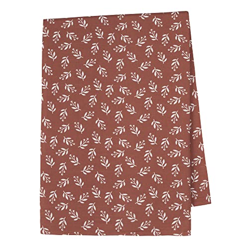 emma & noah Premium Baby Pucktuch, Mulltuch, 120x120cm, Flauschig Weich, 100% Bio-Baumwolle, Oeko-TEX Zertifiziert, Atmungsaktiv, Ideal als Puckdecke, Moltontuch (Floral Mocca) Cover