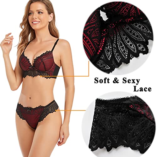 Image of Women's Sexy Bra Set -Ladies lace Underwire Push-up Bra&Everyday Bras