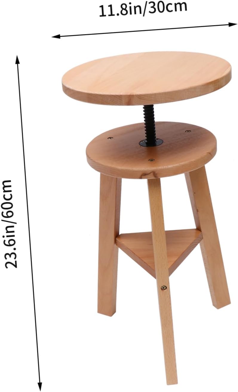 Mikinona 1set Height Wooden Drafting Stool Lifting Art Stool for Artists Sturdy Three- for Home Studio Bar Use