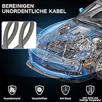 AGPTEK 13mm-3m Kabelschlauch, selbstschließend Kabelkanal, Flexibler gewebter Kabelmantel, Kabelmanagement für Schreibtisch, TV, Computer, PC, Kabelschutz für Hund, Katze – Ansicht 2