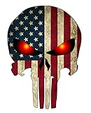 BOLDERGRAPHX 3014 Punisher Skull with American Flag and Glowing Red Eyes 5
