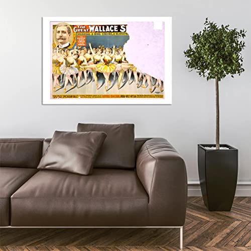 Affiche de cirque vintage The Great Wallace Shows impression publicitaire de ballet grand format - 5