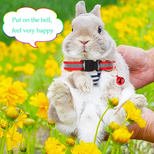 Dqitj 4 Pack Rabbit Adjustable Collars With Bell, Guinea Pig Dragon Luminous Collar, Small Animal Exercise And Interaction Accessories thumb #1