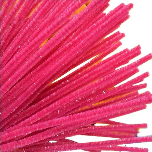 Cure Pipe Fil Chenille Pailleté Idéal pour Bouquet de Saint-Valentin Fait Main