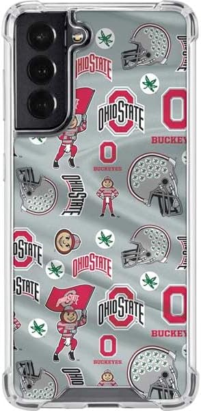 Skinit Clear Phone Case Compatible with Galaxy S22 - Officially Licensed Ohio State University Pattern Design