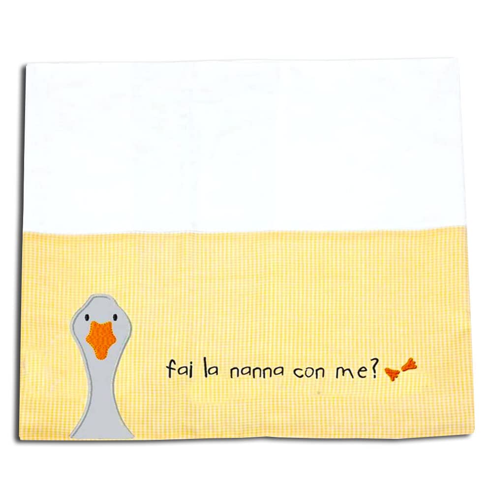 Juego de sábanas hechas a mano Cuna - Ochetta "Hazte la dormir conmigo"; Tamaño: cuna; Color: Amarillo