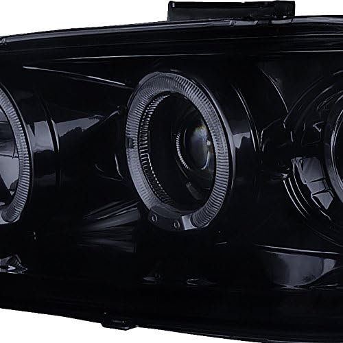 Spec-D Tuning 2LHP-ACD98G-TM Honda Accord Dual Halo Led Glossy Black Projector Headlights