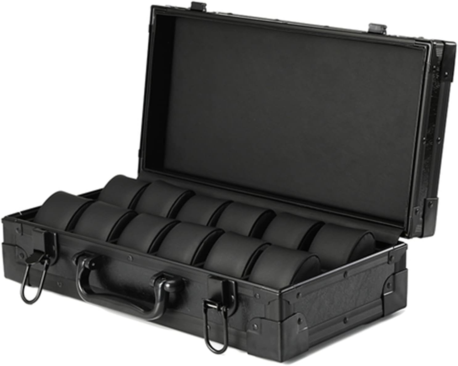 MARURY Luxury Watch Boxes Organizer Box,Men Aluminum Alloy Suitcases Boxes, for Watchmaker Watch Case Storage Box 12 Slots Travel Organizer