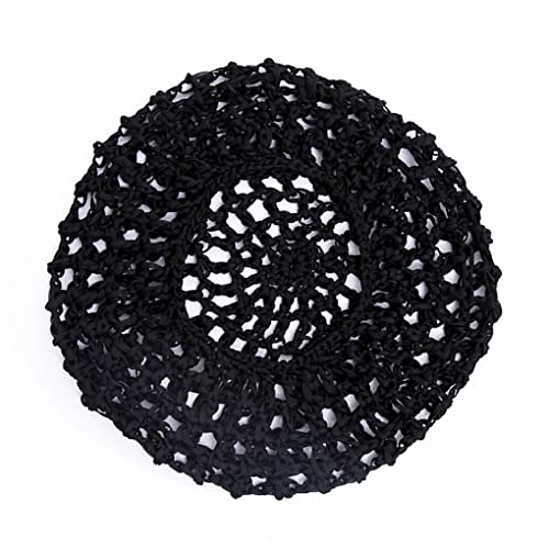 Ailan Redecilla para el pelo de ganchillo de malla de poliéster para mujer, redecilla para dormir de repuesto lavable, Negro Cover