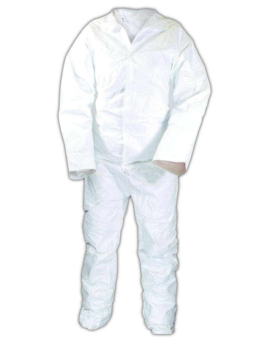 CLEANPRO White Microporous Polypropylene Disposable Coveralls, 25 Count (Large)