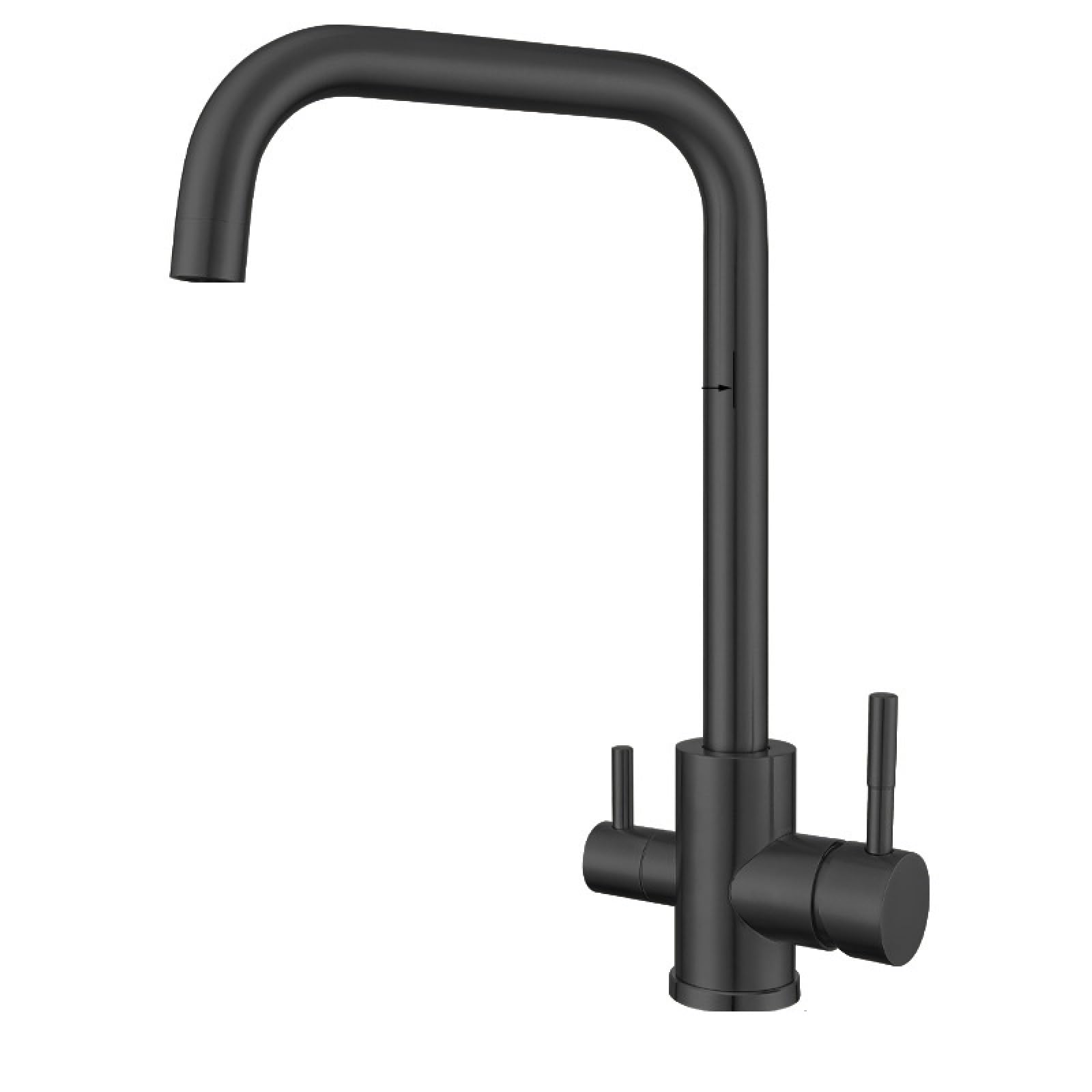 Fanjubei Pvd Black 304 Stainless Steel Hot And Cold Kitchen Sink Faucet, Black