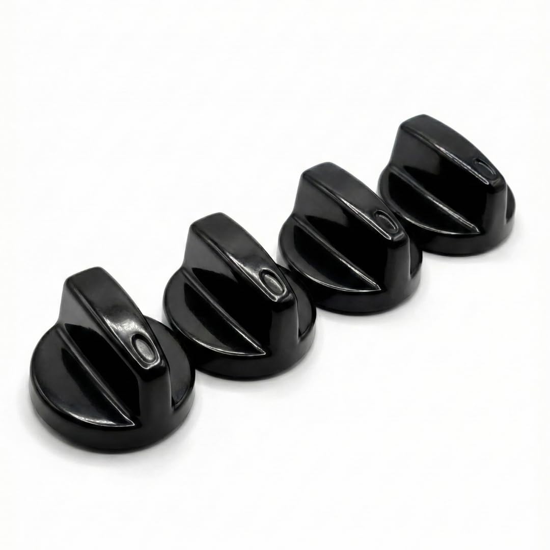 Premium Bakelite Gas Stove Knobs (Pack of 4) – Heat Resistant & Unbreakable Universal Replacement Regulators – Heavy Duty Anti-Slip Control Switch for Glass Top & LPG Burners (Black)-image-45