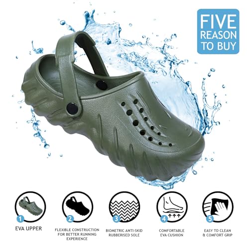 Image of Men's Clogs | Lightweight, Waterproof, Durable & Stylish Casual Footwear | Indoor & Outdoor Slip-On Slippers for Men